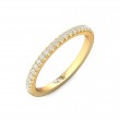 FlyerFit® 14K Yellow Gold Micropave Cutdown Wedding Band