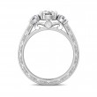 FlyerFit® 18K White Gold Vintage Engagement Ring