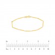 14K Yellow Gold Bar Station Bracelet