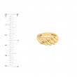 14K Yellow Gold Croissant Twist Ring