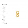 14K Yellow Gold Puffy Curb Link Earrings