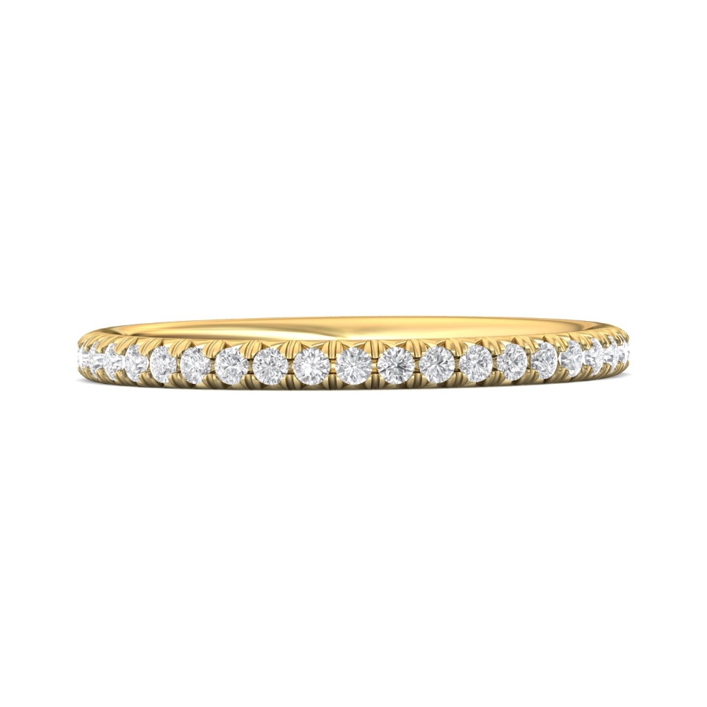 FlyerFit® 14K Yellow Gold Eternity Wedding Band