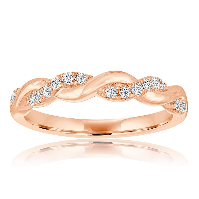 Round Diamond Pavé Twist Band