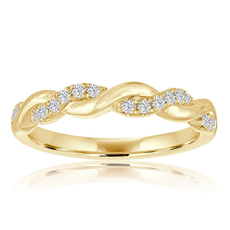 Round Diamond Pavé Twist Band