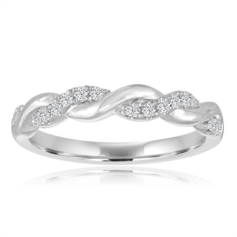 Round Diamond Pavé Twist Band