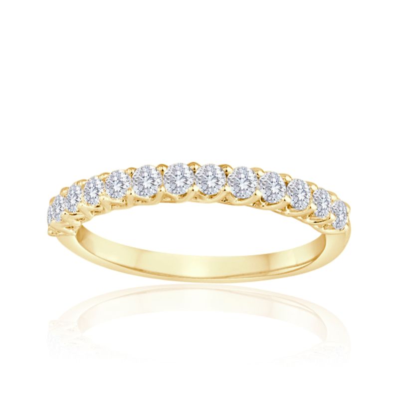 13 Stone Round Diamond Trellis Band