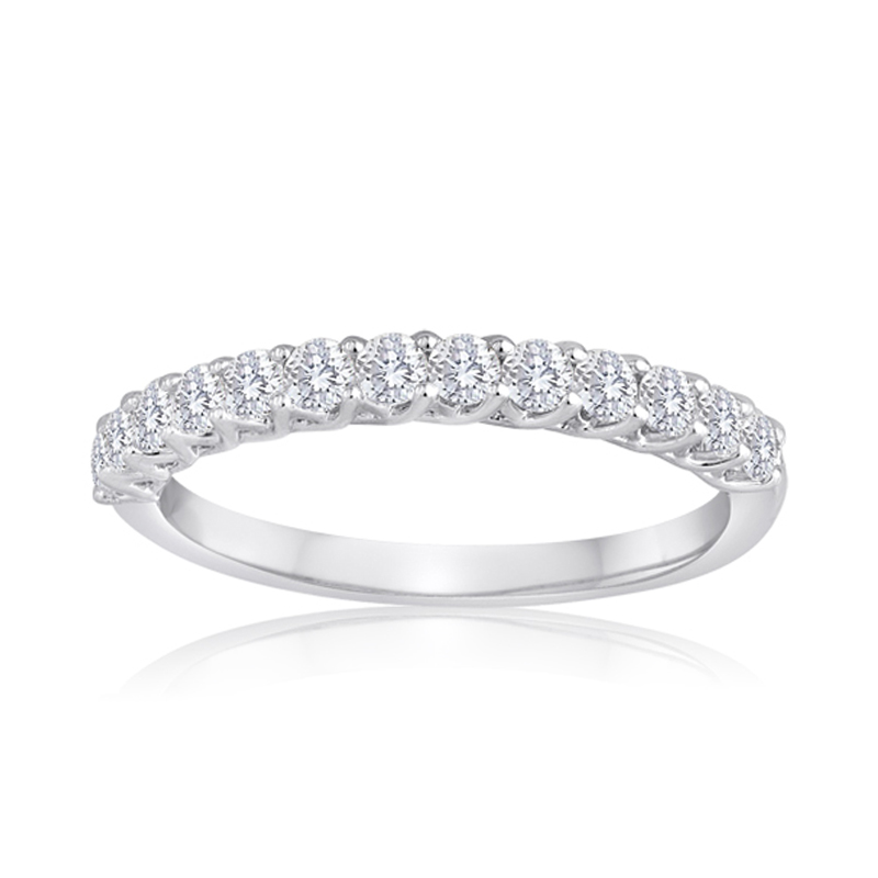 13 Stone Round Diamond Trellis Band