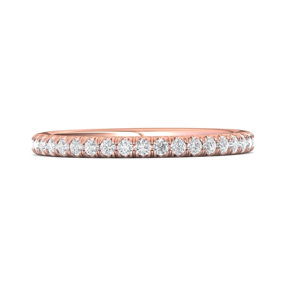 FlyerFit® 14K Pink Gold Eternity Wedding Band