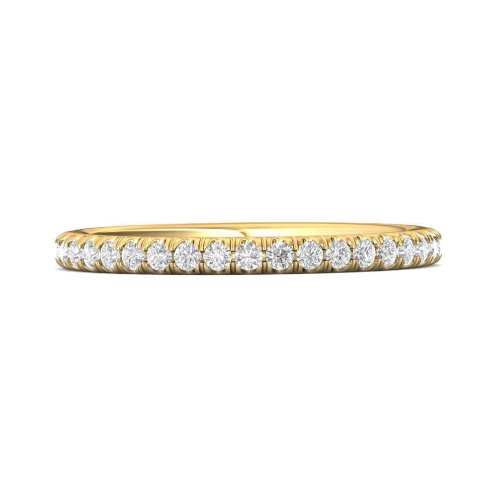 FlyerFit® 14K Yellow Gold Eternity Wedding Band