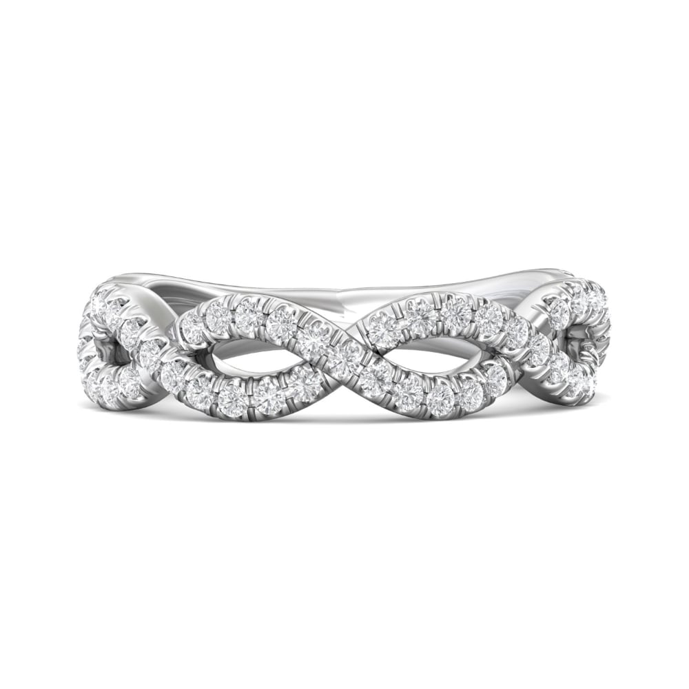 FlyerFit® 18K White Gold Anniversary Bands