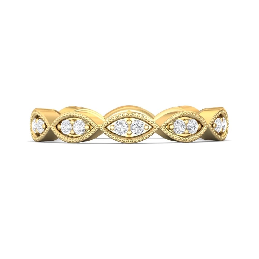 FlyerFit® 18K Yellow Gold Stackers Wedding Band