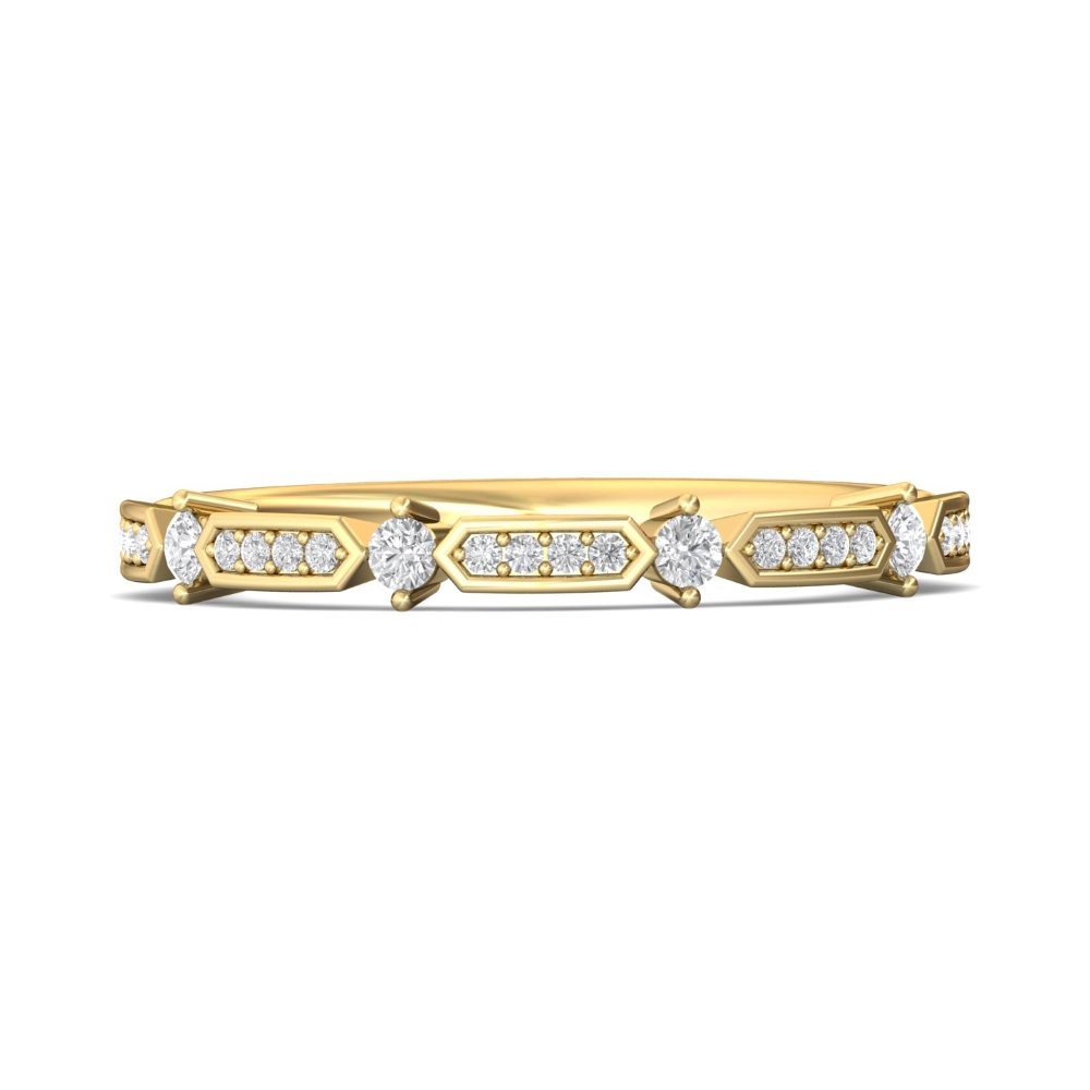 FlyerFit® 14K Yellow Gold Stackers Wedding Band