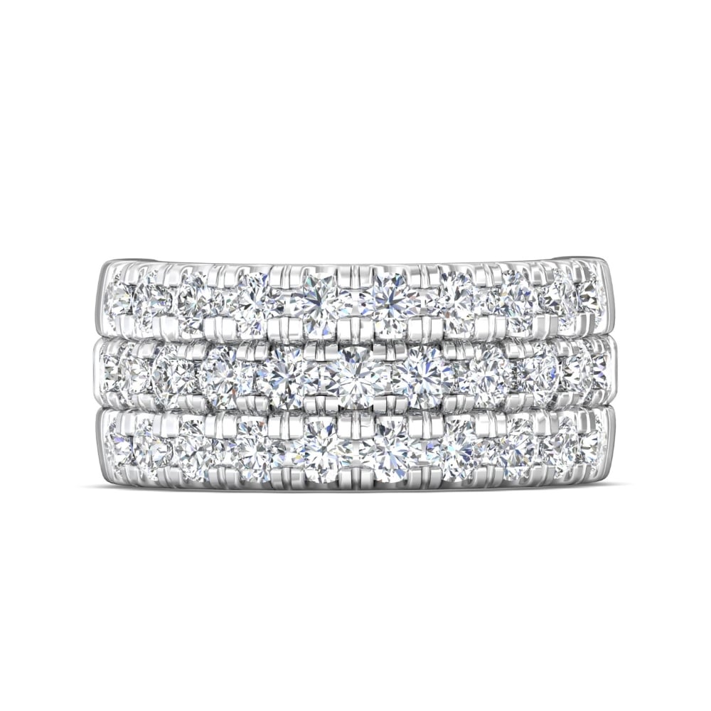 FlyerFit® 18K White Gold Anniversary Bands