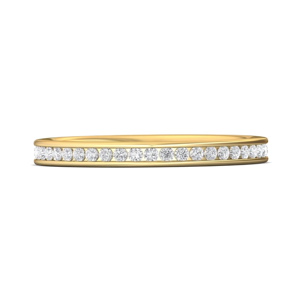 FlyerFit® 14K Yellow Gold Eternity Wedding Band