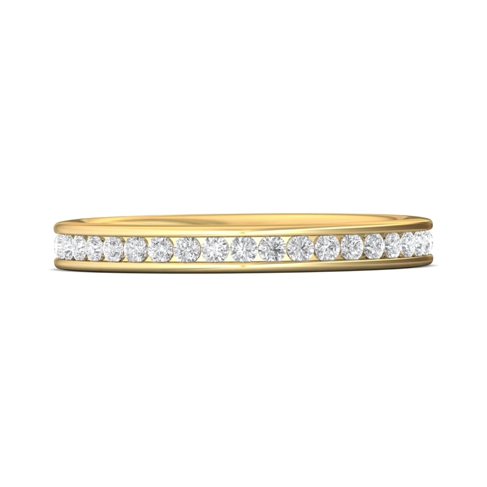 FlyerFit® 14K Yellow Gold Eternity Wedding Band