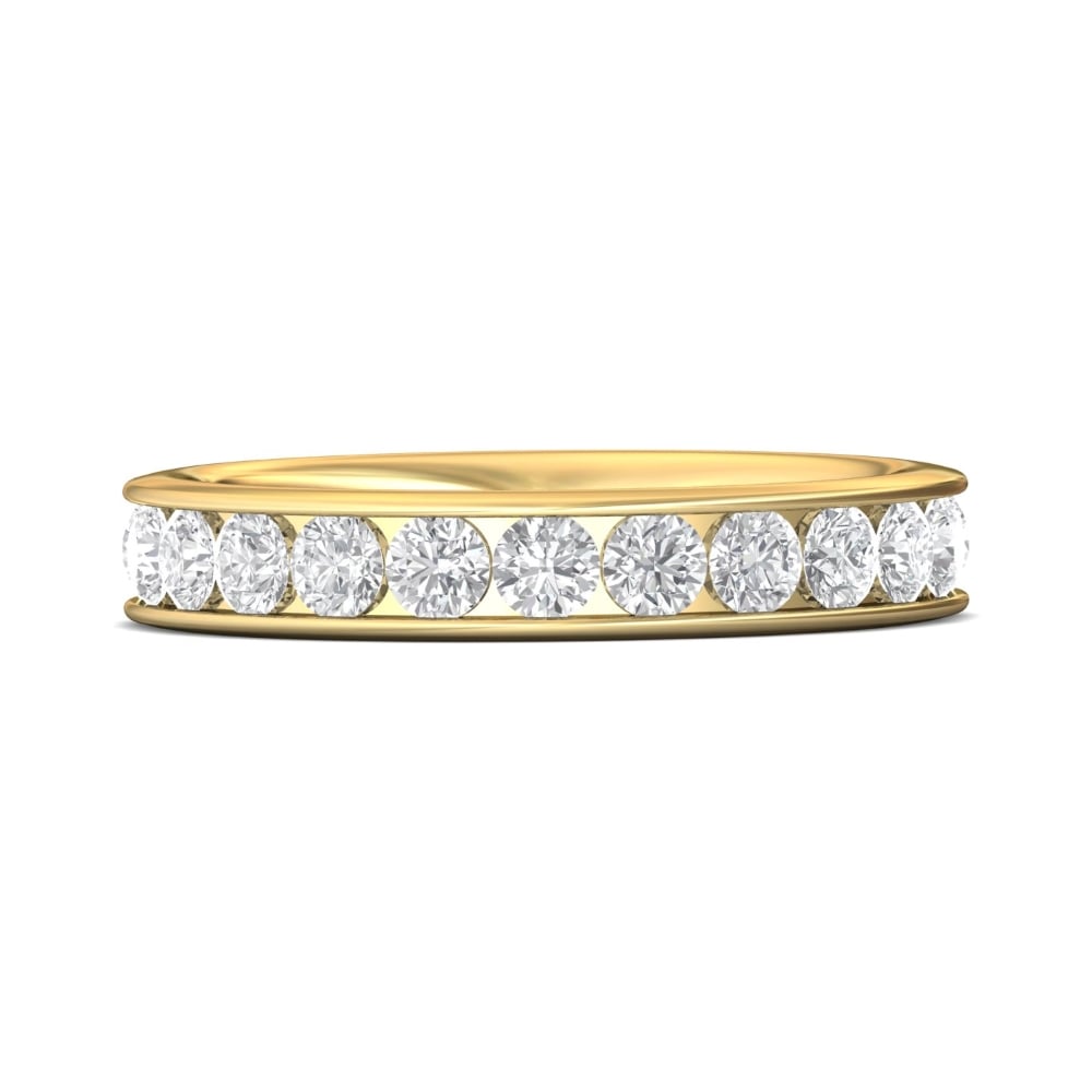 FlyerFit® 14K Yellow Gold Eternity Wedding Band