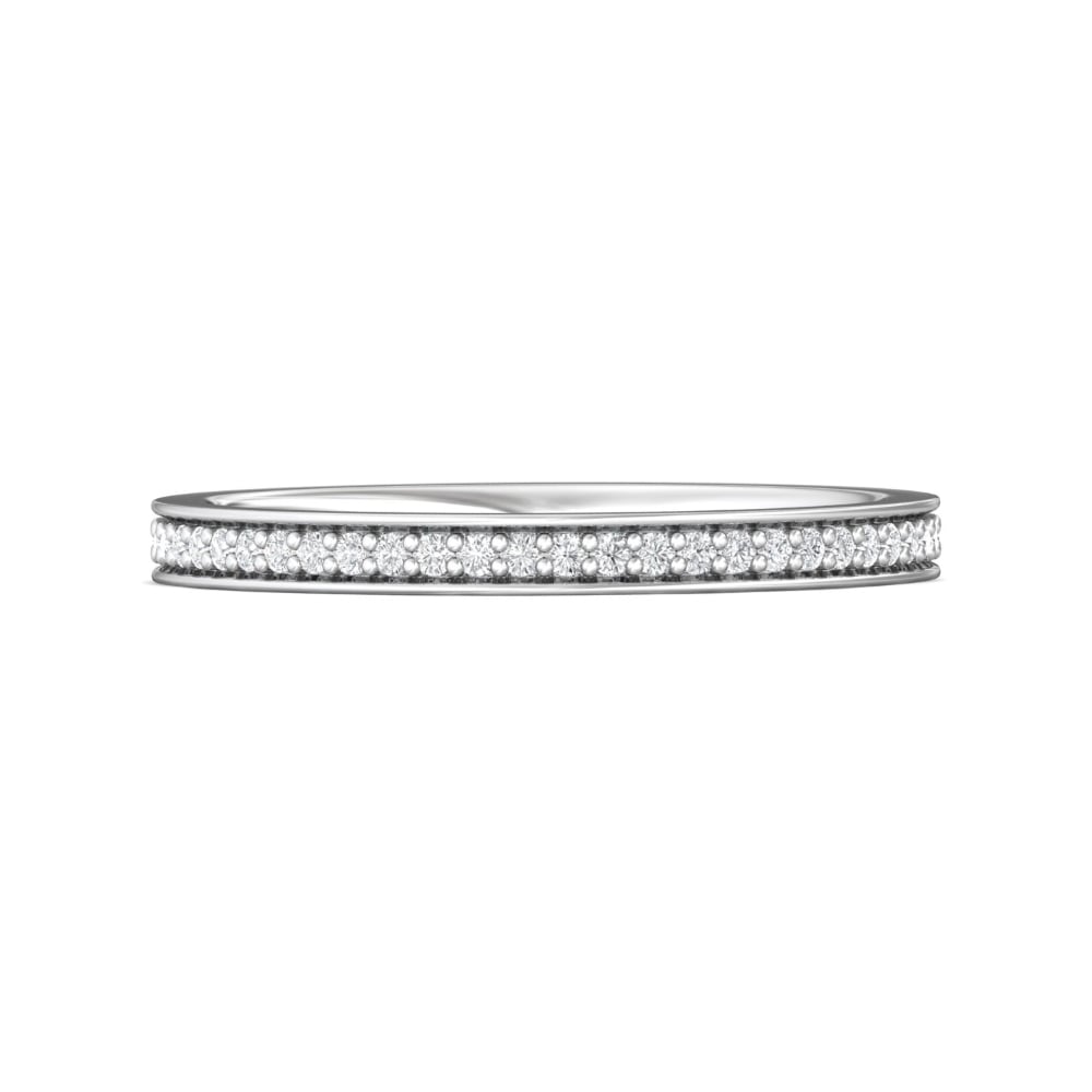 FlyerFit® Platinum Eternity Wedding Band