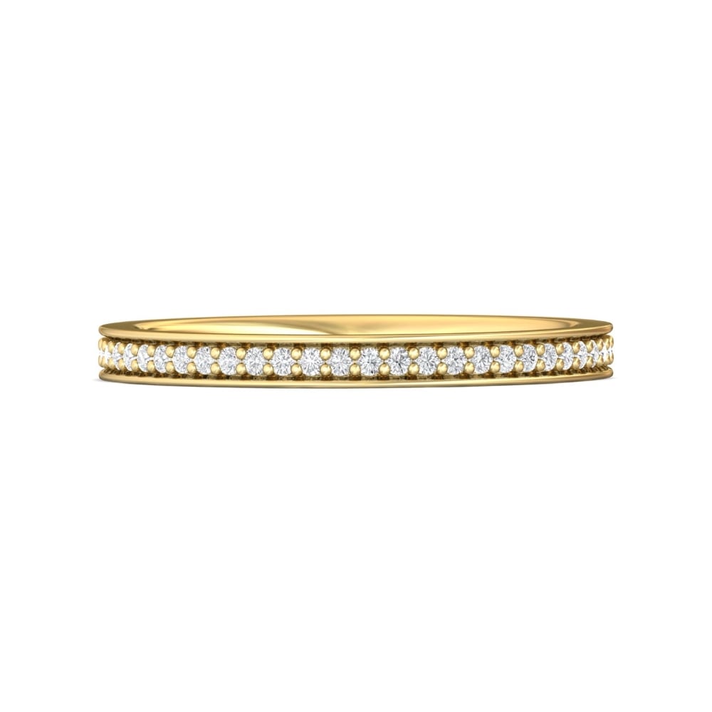 FlyerFit® 14K Yellow Gold Eternity Wedding Band