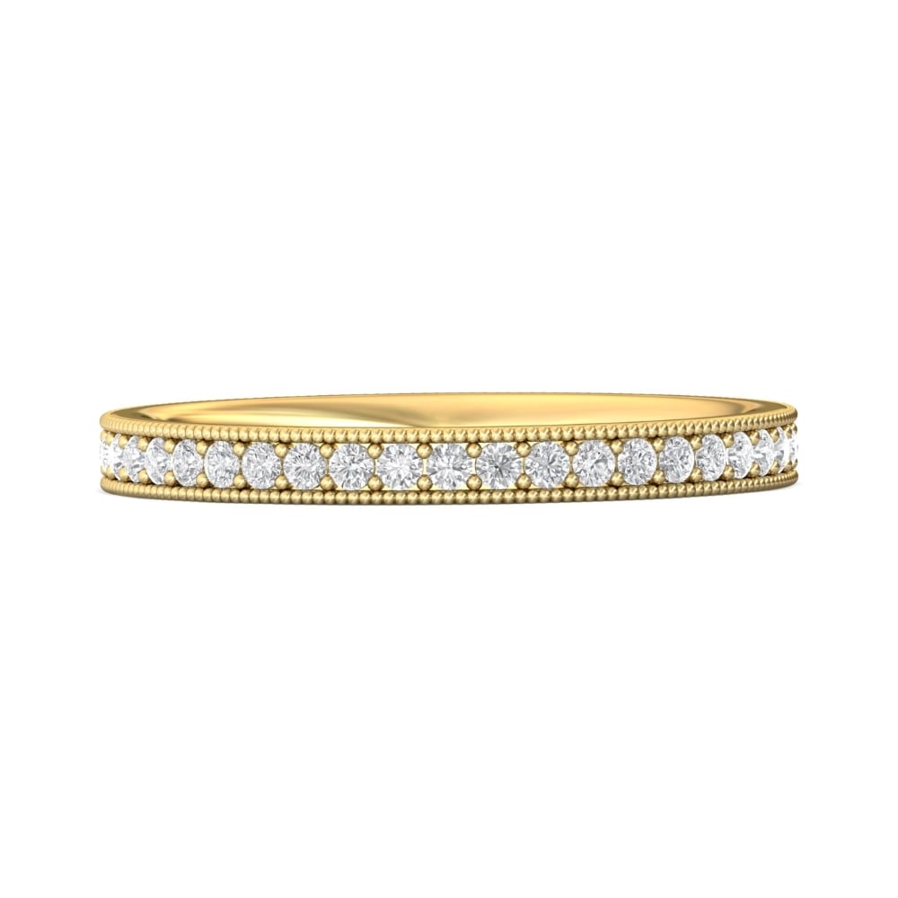 FlyerFit® 14K Yellow Gold Eternity Wedding Band