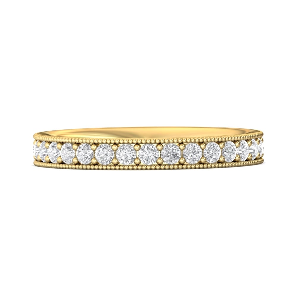 FlyerFit® 14K Yellow Gold Eternity Wedding Band