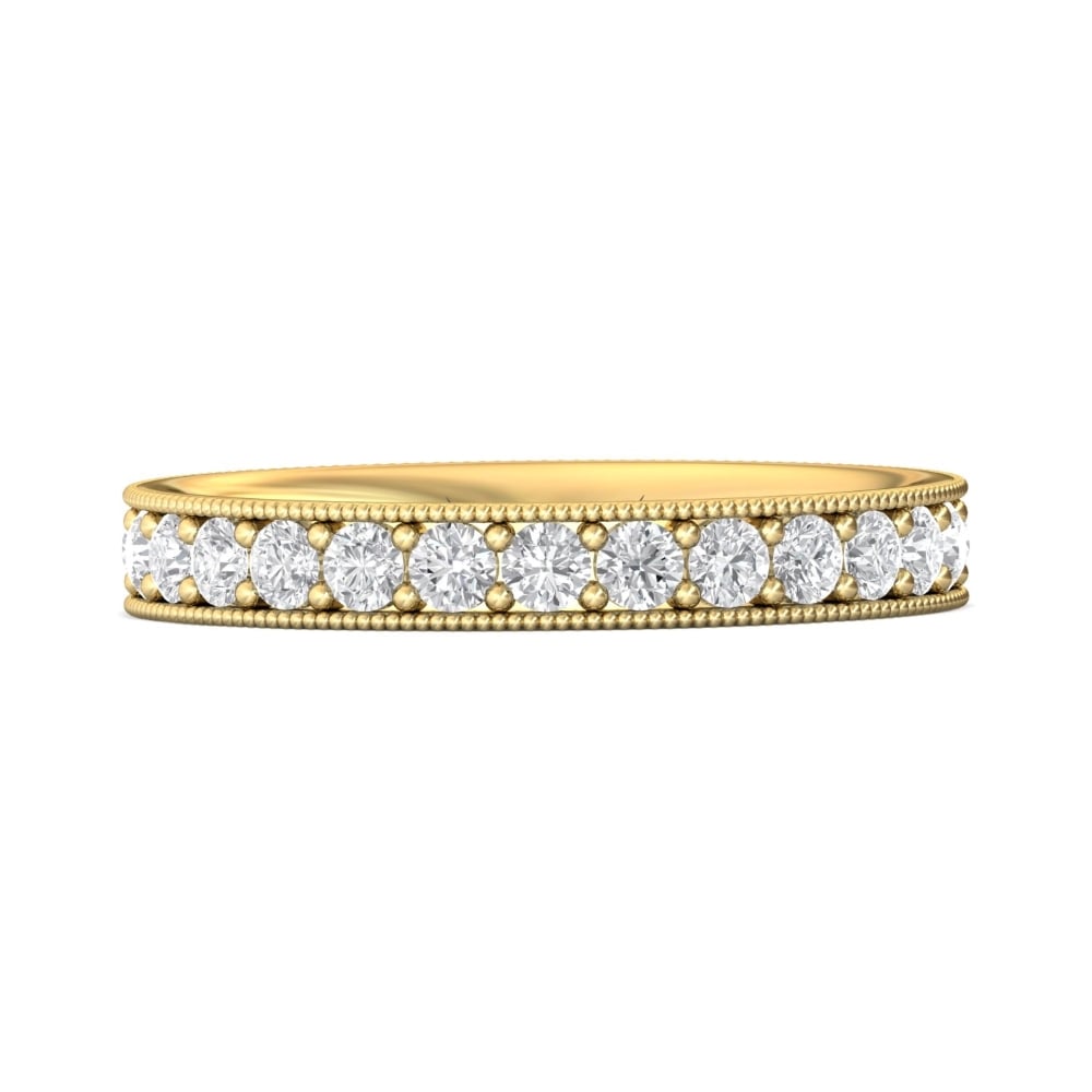 FlyerFit® 14K Yellow Gold Eternity Wedding Band