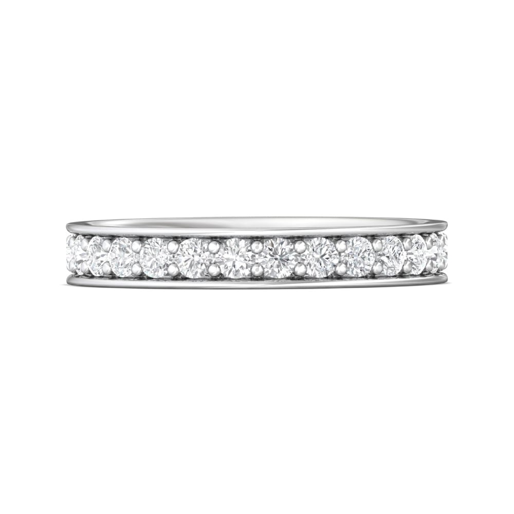 FlyerFit® Platinum Eternity Wedding Band