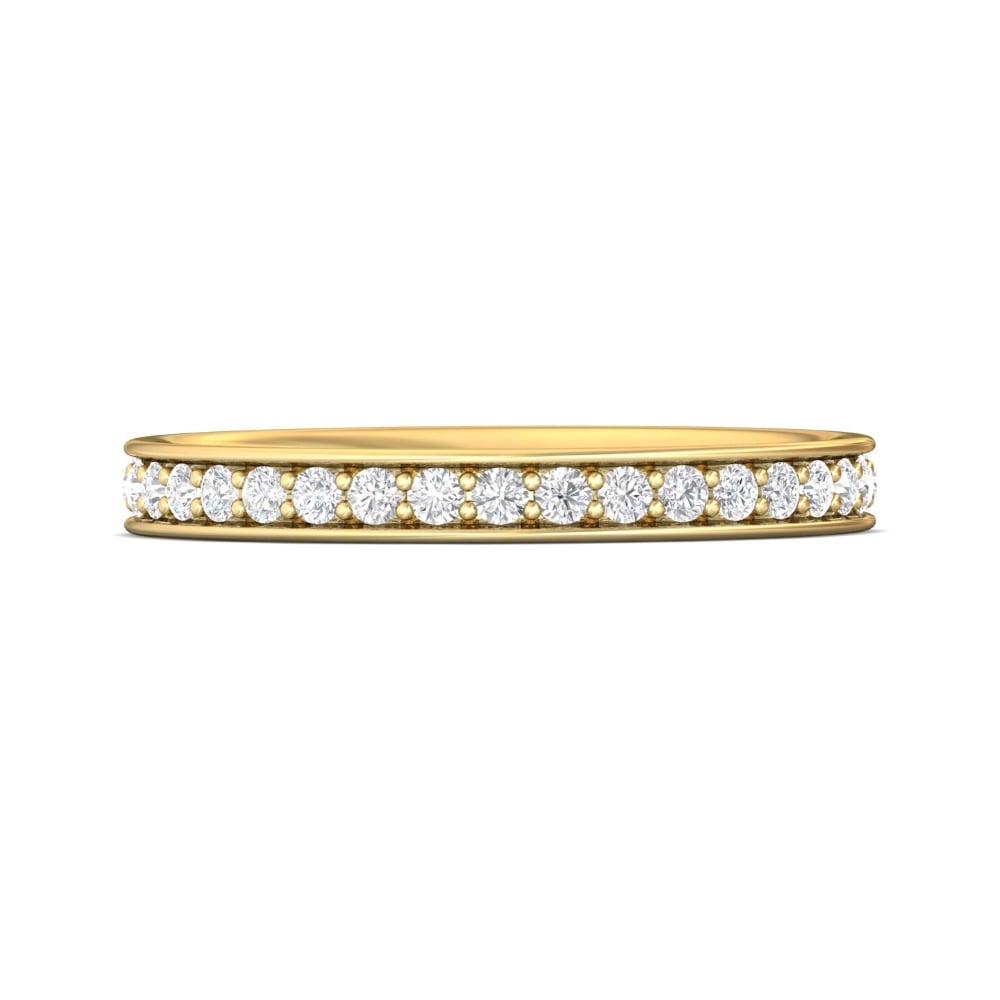 FlyerFit® 14K Yellow Gold Eternity Wedding Band