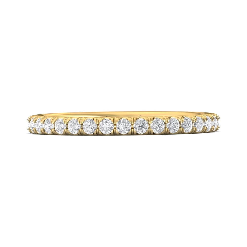 FlyerFit® 14K Yellow Gold Eternity Wedding Band