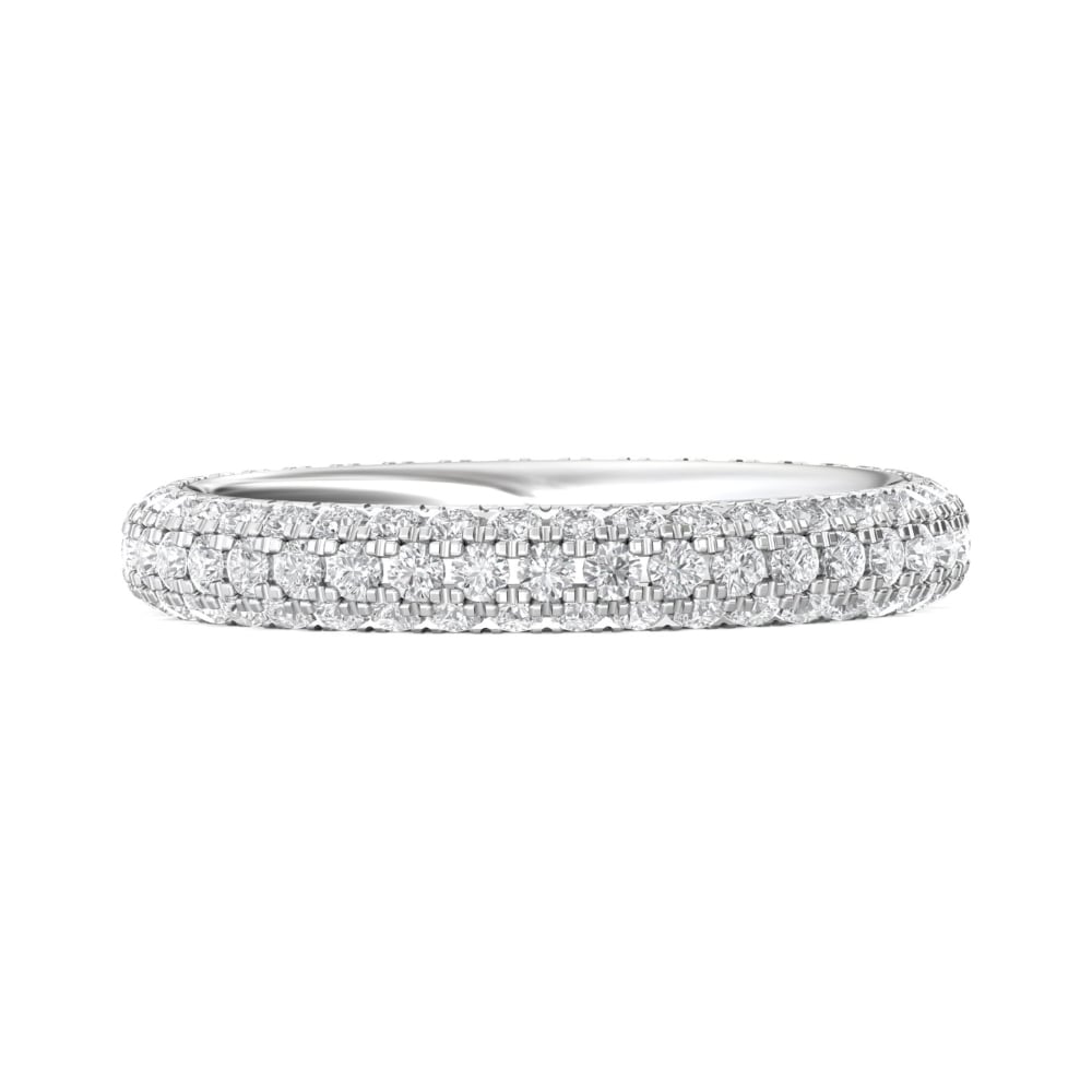 FlyerFit® Platinum Eternity Wedding Band