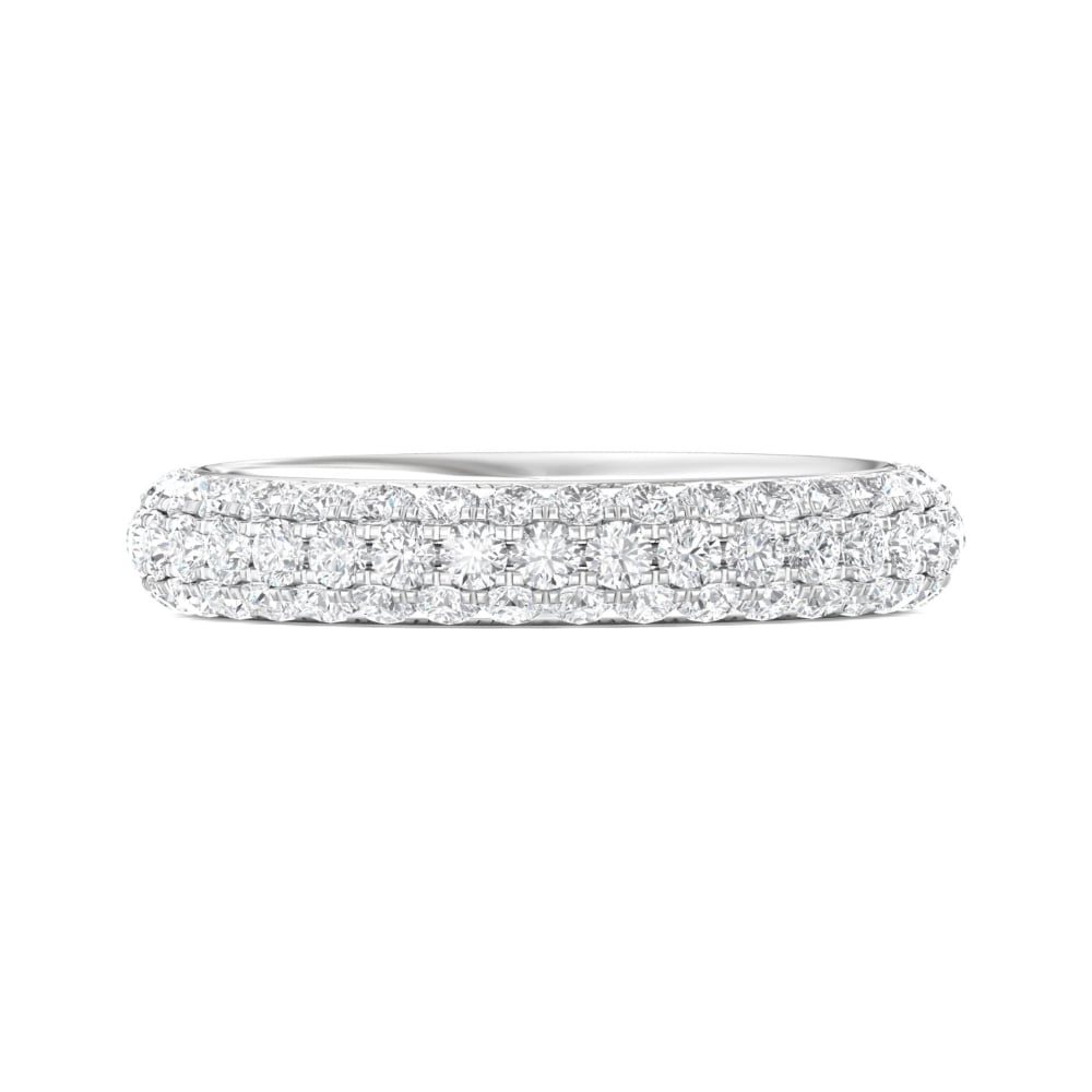 FlyerFit® Platinum Eternity Wedding Band