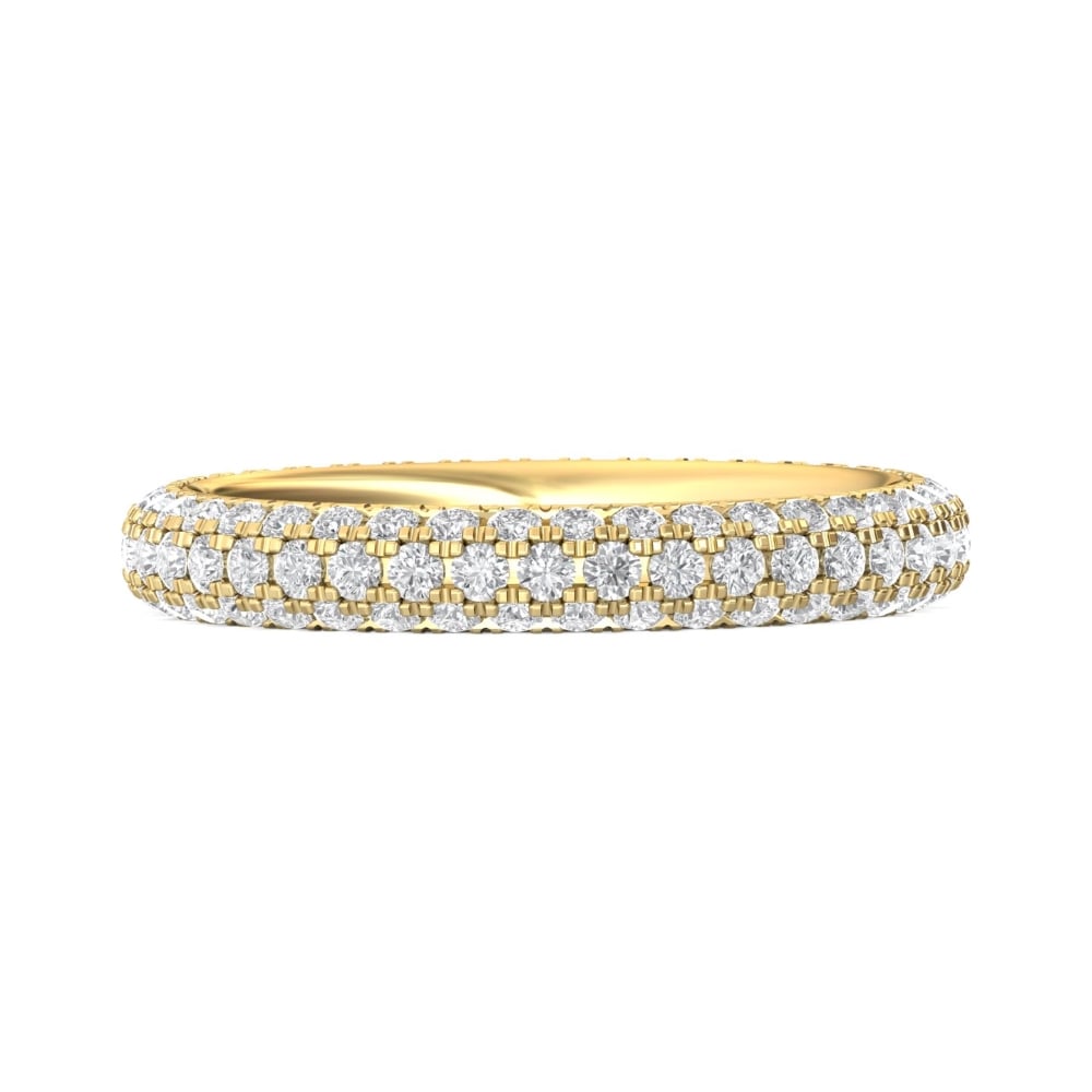 FlyerFit® 14K Yellow Gold Eternity Wedding Band