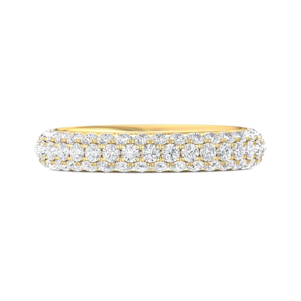 FlyerFit® 14K Yellow Gold Eternity Wedding Band