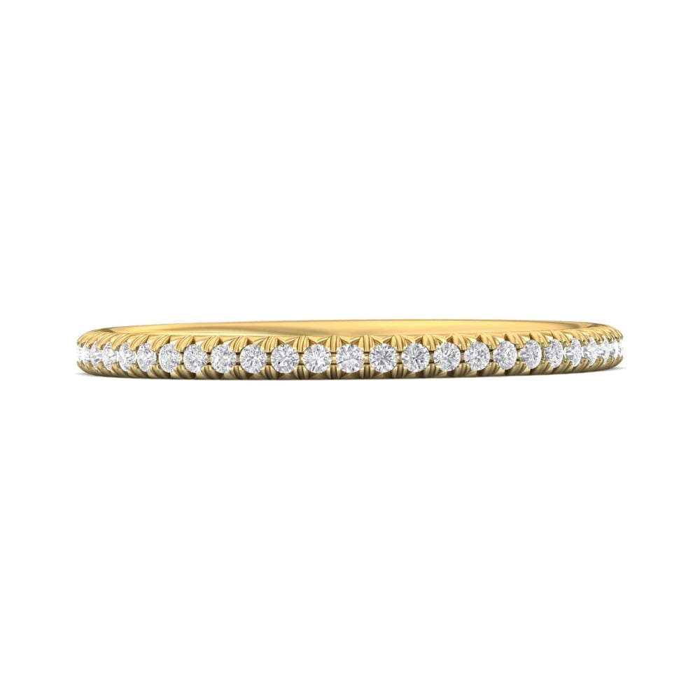 FlyerFit® 14K Yellow Gold Eternity Wedding Band