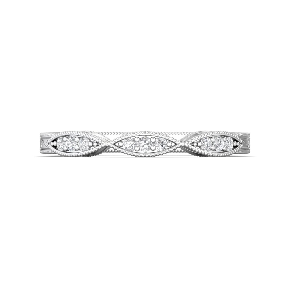 FlyerFit® Platinum Vintage Wedding Band