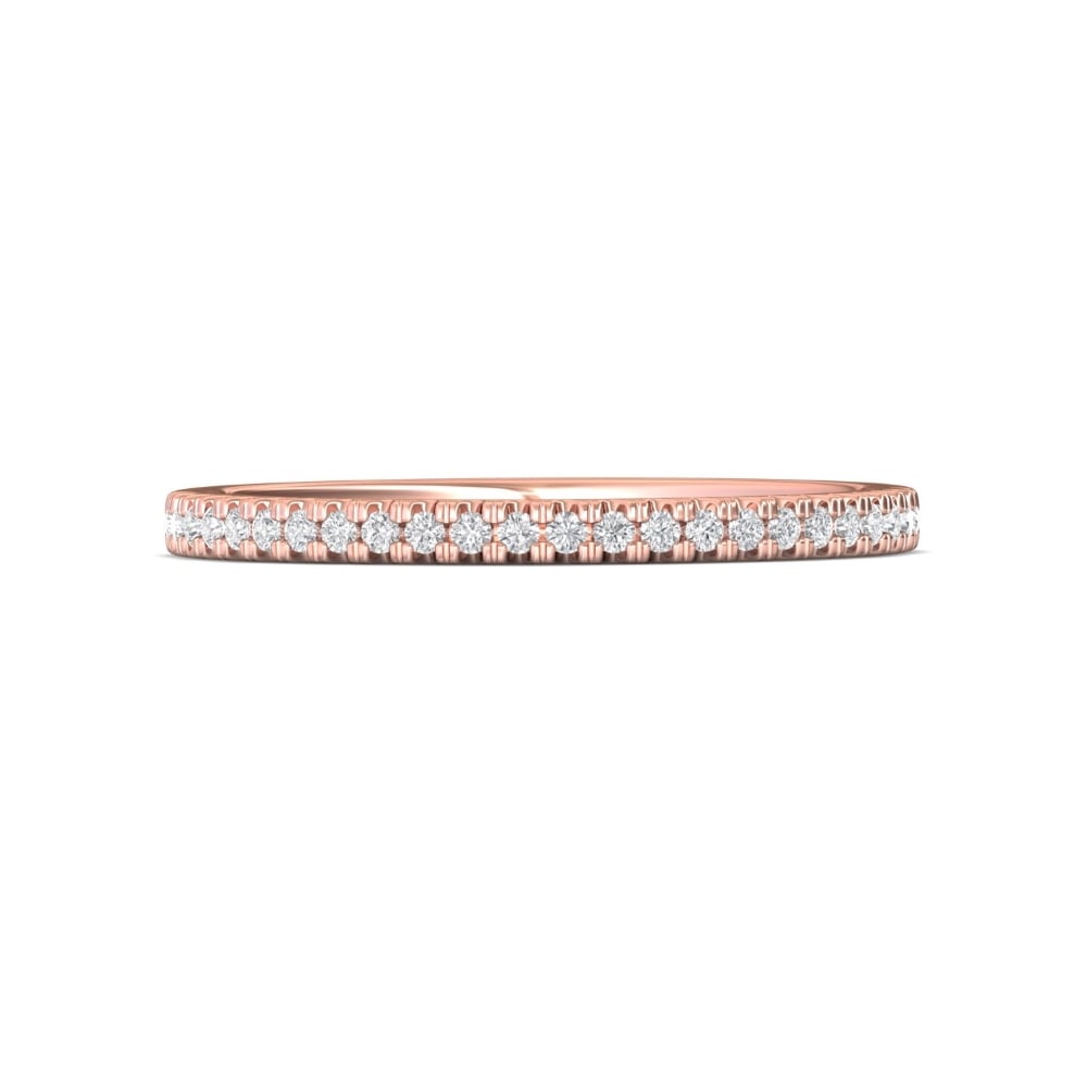 FlyerFit® 18K Pink Gold Vintage Wedding Band