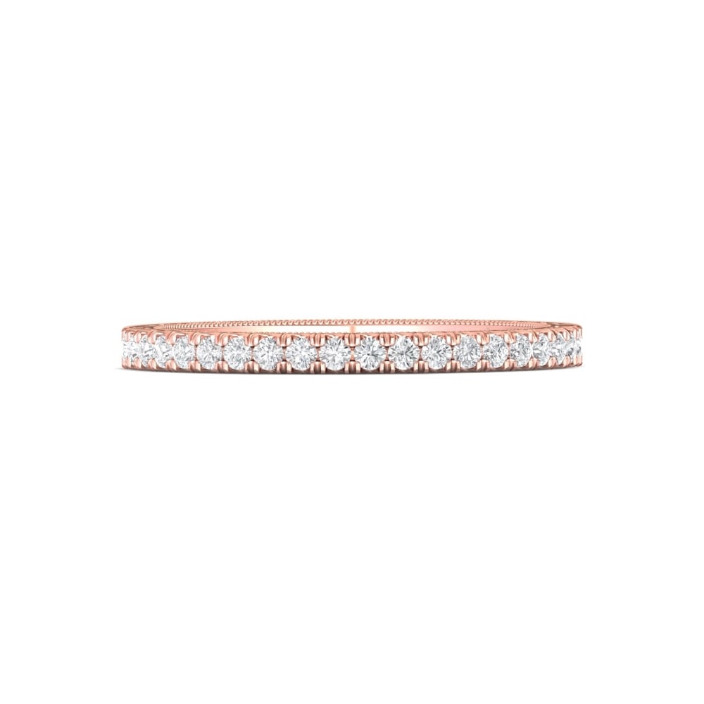 FlyerFit® 18K Pink Gold Vintage Wedding Band