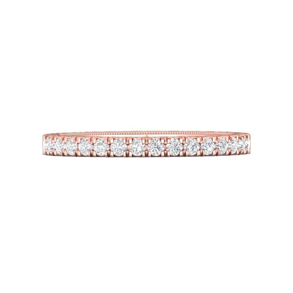 FlyerFit® 18K Pink Gold Vintage Wedding Band