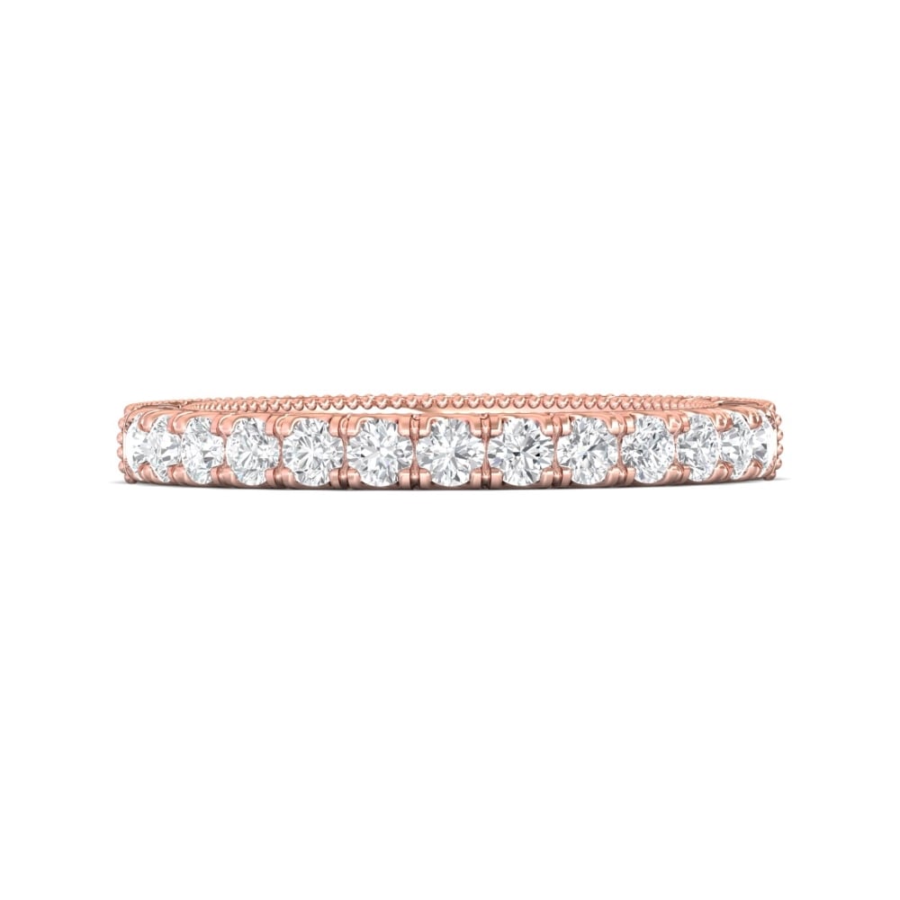 FlyerFit® 18K Pink Gold Vintage Wedding Band