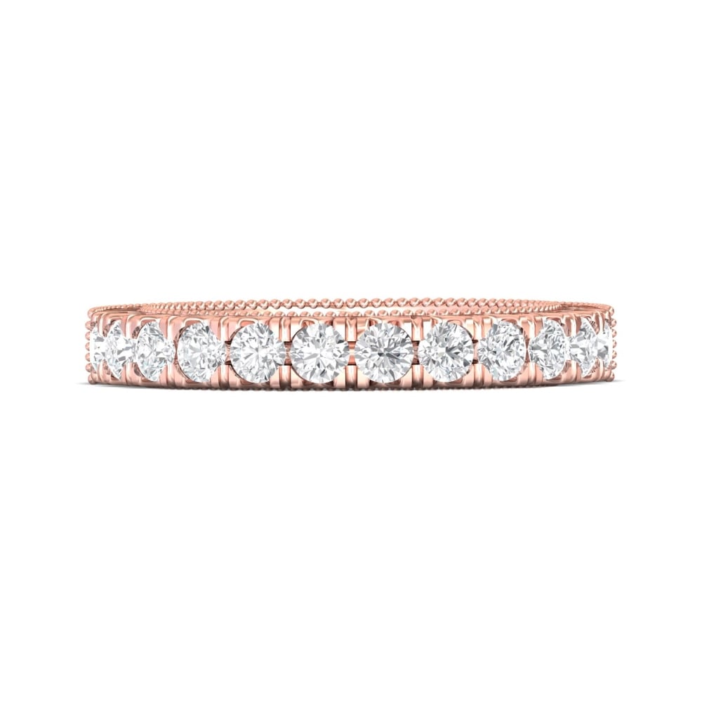 FlyerFit® 18K Pink Gold Vintage Wedding Band