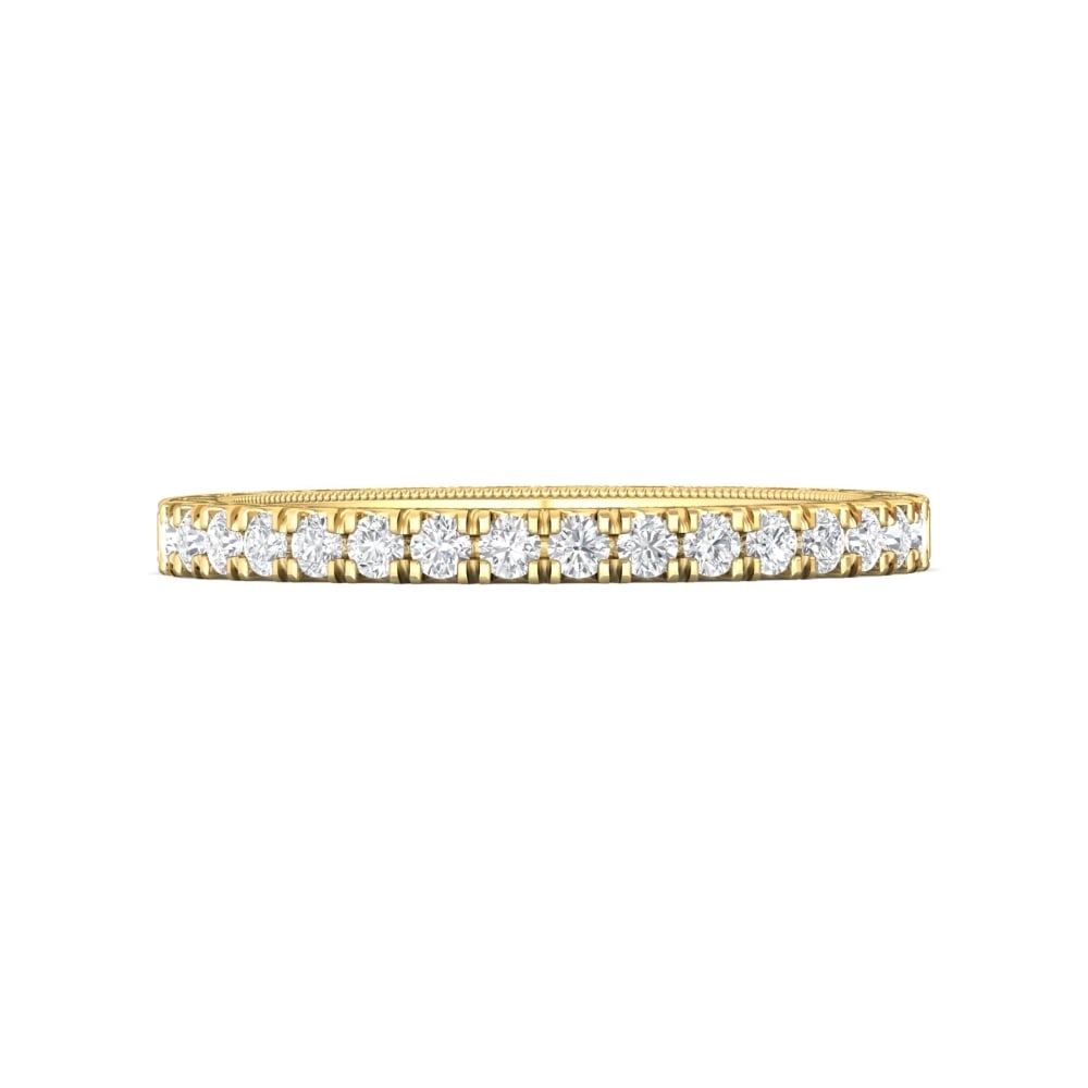 FlyerFit® 18K Yellow Gold Vintage Wedding Band