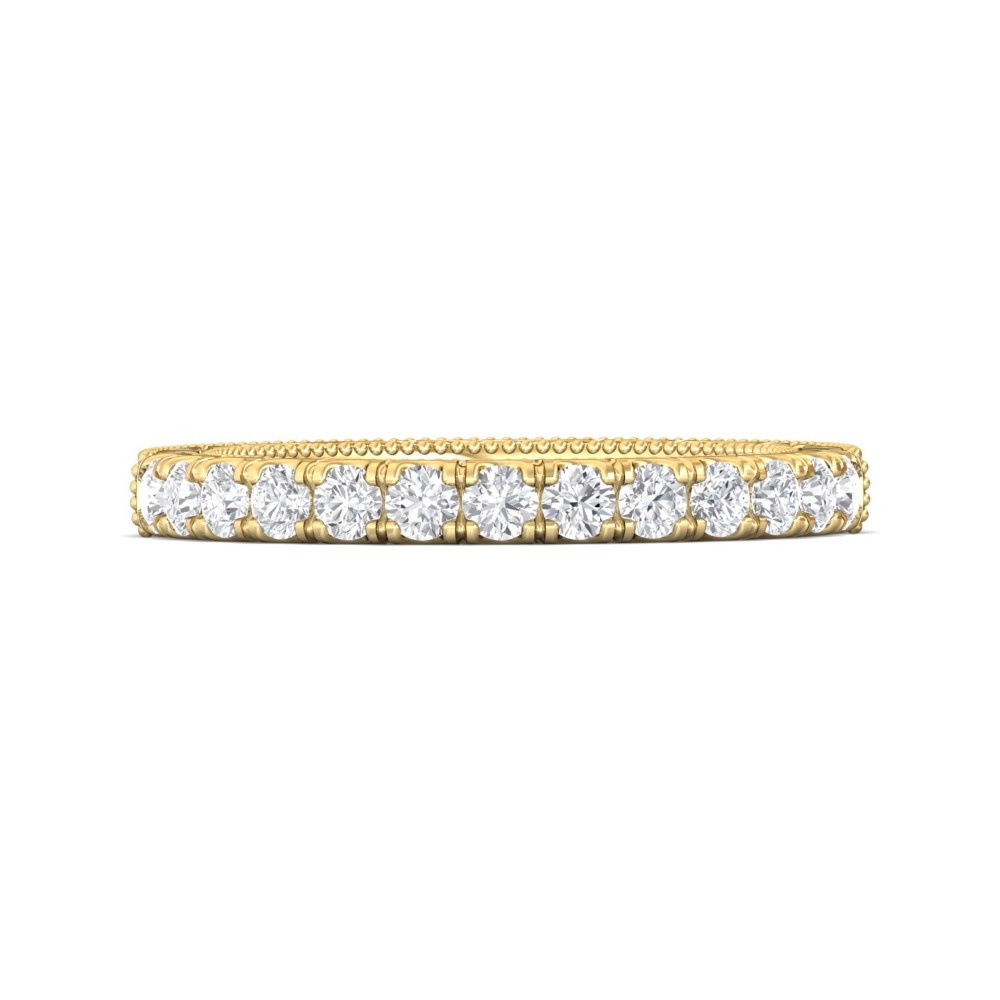 FlyerFit® 18K Yellow Gold Vintage Wedding Band