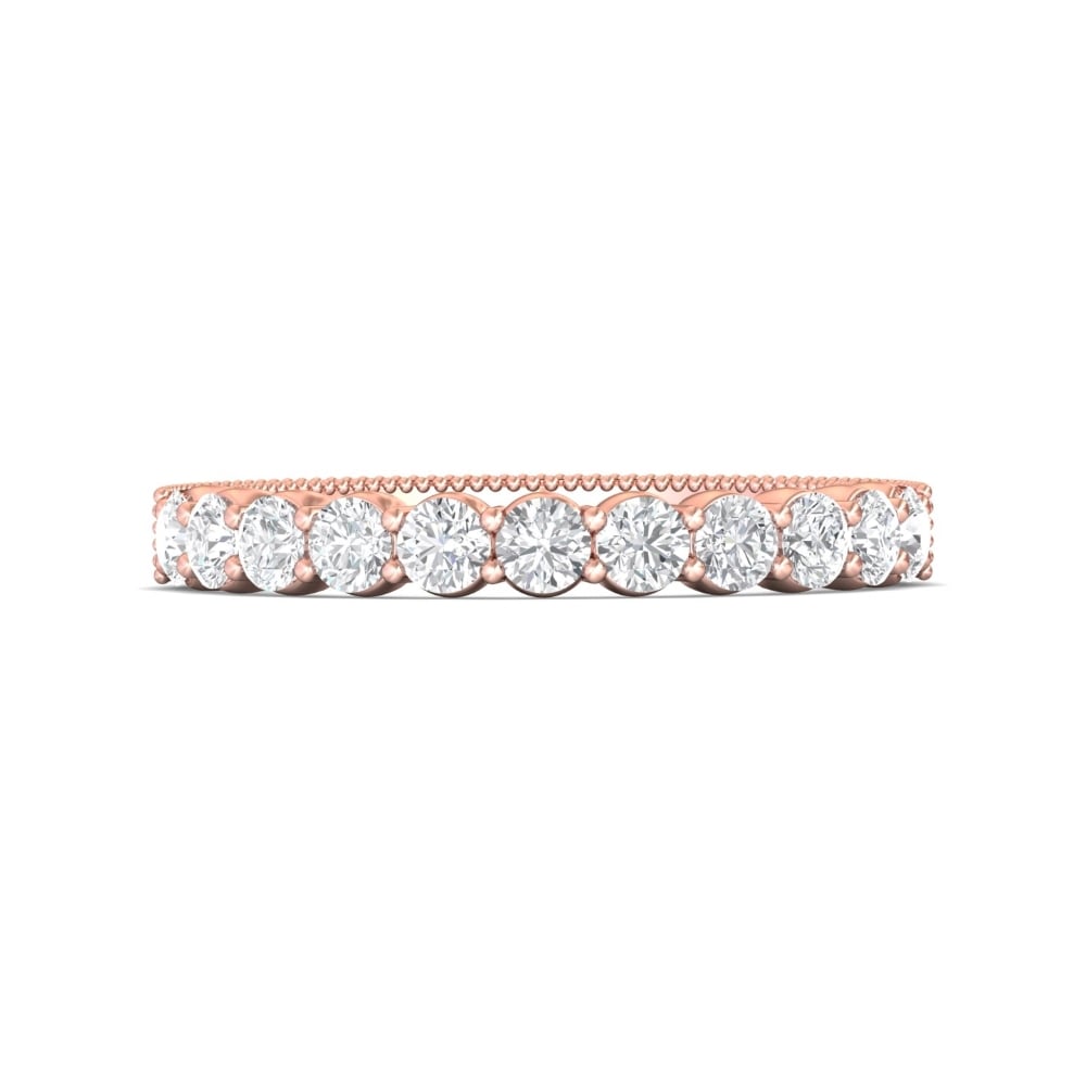 FlyerFit® 18K Pink Gold Vintage Wedding Band