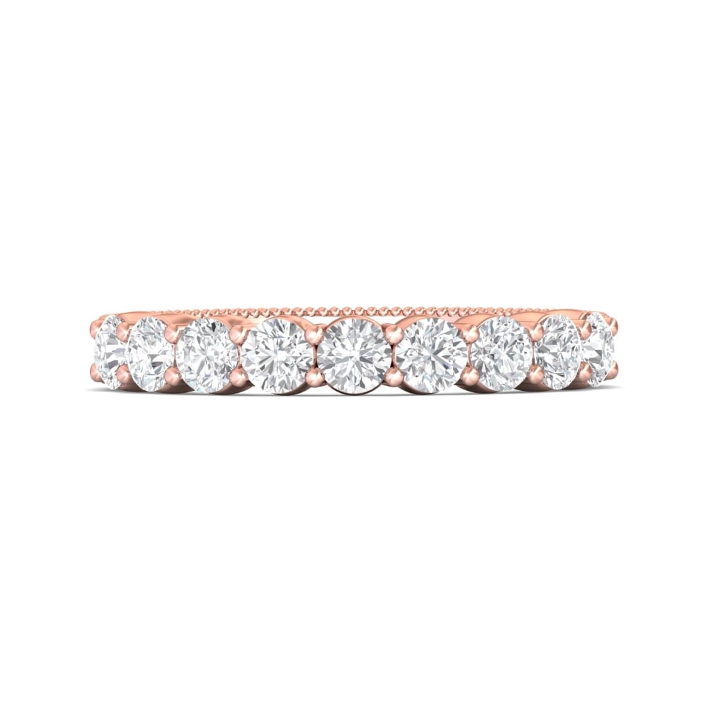 FlyerFit® 14K Pink Gold Vintage Wedding Band