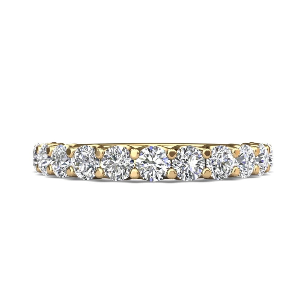 FlyerFit® 14K Yellow Gold Shared Prong Wedding Band