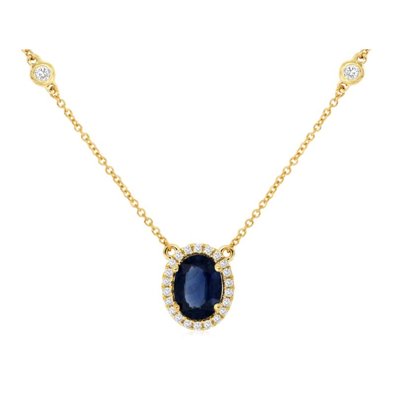 Sapphire & Diamond Pendant