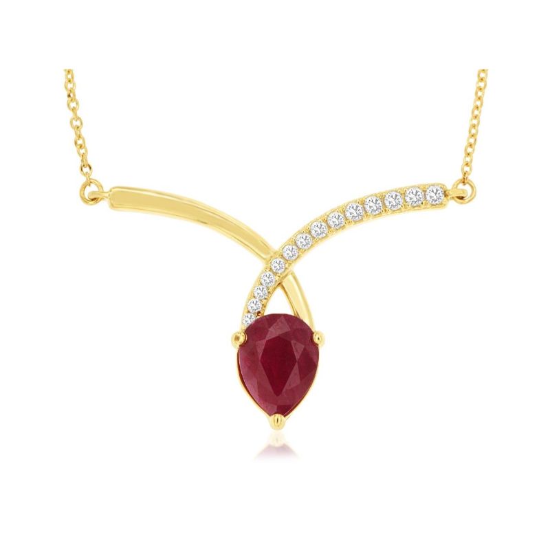 Ruby & Diamond Necklace