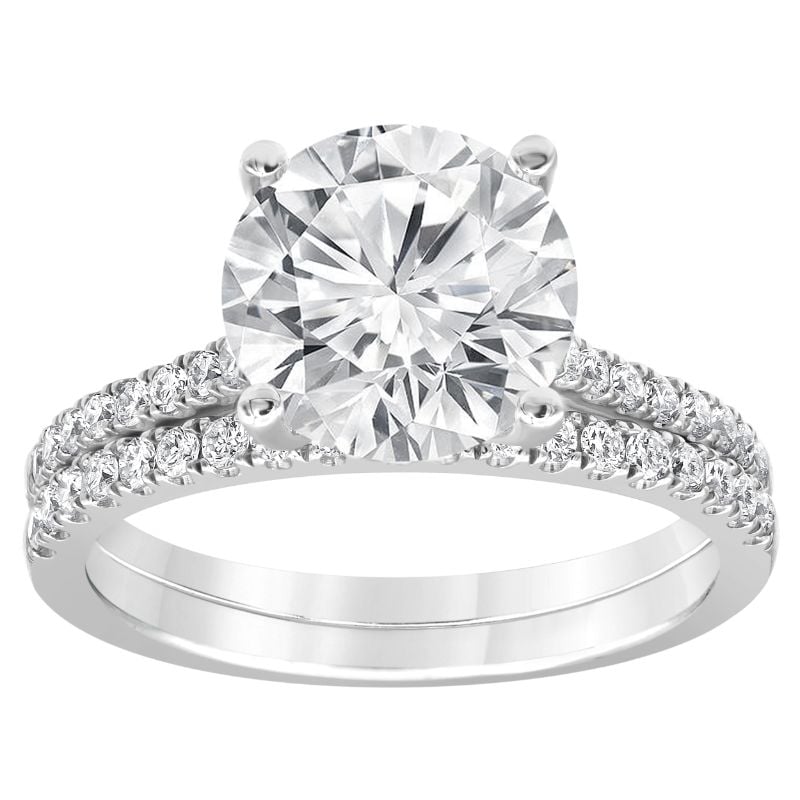 2.5ct Round Hidden Halo Engagement Ring