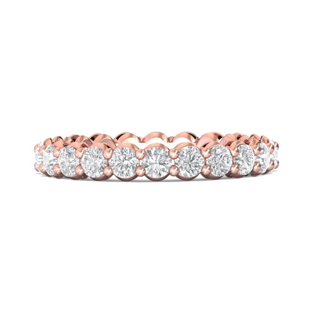 FlyerFit® 14K Pink Gold Eternity Wedding Band