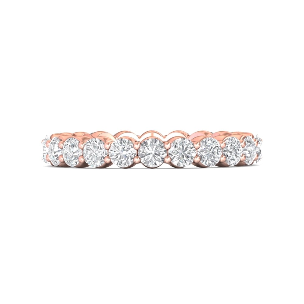 FlyerFit® 14K Pink Gold Eternity Wedding Band