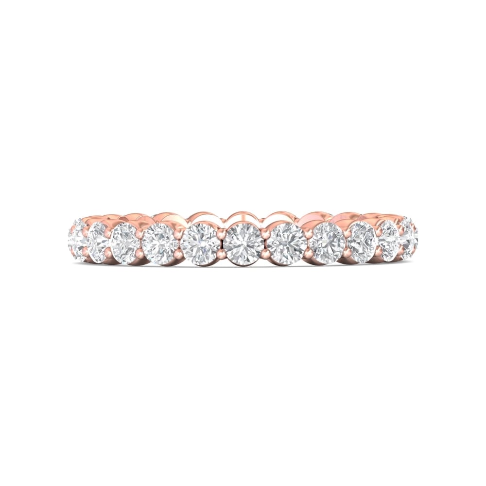 FlyerFit® 14K Pink Gold Eternity Wedding Band